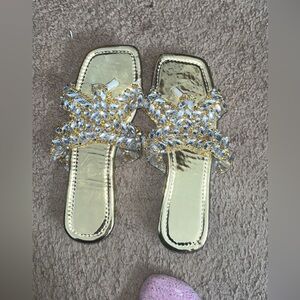 gold sandals